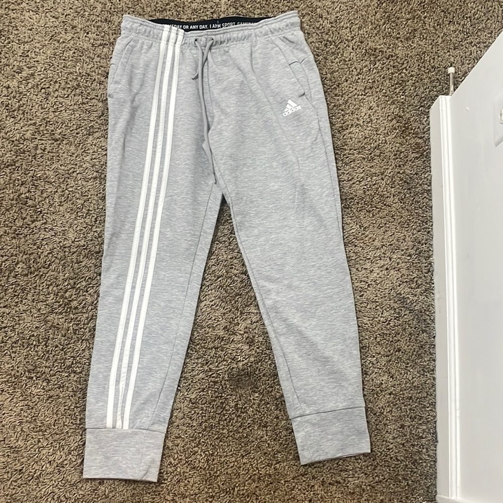 never worn grey adidas sweatpants